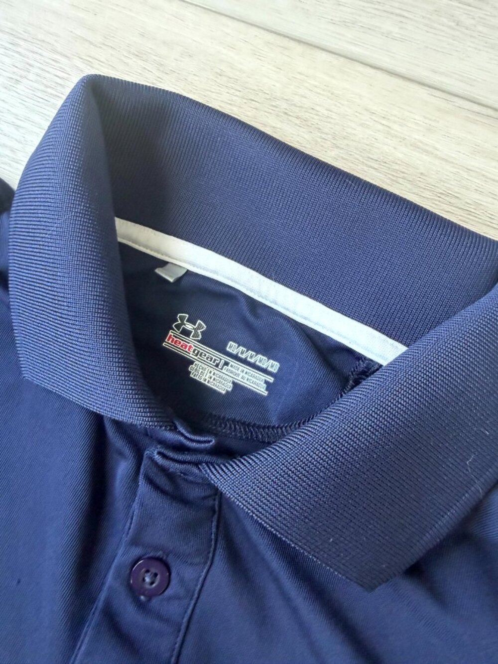 Under Armour Navy Blue Polo Shirt – Men’s Medium – Good Used Condition - Picture 4 of 4